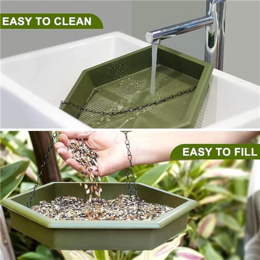 Hanging Bird Bath Bird Bath Bird Feeder, 2in1 XL Hanging Bird Feeder& Bird Baths